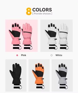 ถุงมือปั่นจักรยานสำหรับผู้ชายกันลมกันน้ำถุงมือสกีวัสดุหนังสำหรับฤดูหนาวอบอุ่นใส่สบาย - Product Image 6