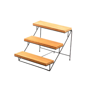 Soporte de pastel de postre de madera y hierro Soporte de chocolates de pastel de forma redonda de calidad premium para uso en fiesta de cumpleaños - Product Image 3