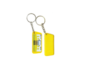 Porte-clés photo numérique ABS double face Porte-clés image crème jaune blanc style vintage - Product Image 2