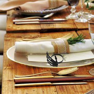 แหวนผ้าเช็ดปากต้นปาล์มผีฮาโลวีนตกแต่งโต๊ะโลหะสำหรับงานปาร์ตี้ฮาโลวีนและฟังก์ชั่นอื่นๆ - Product Image 4