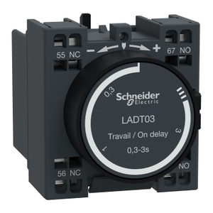 Per SCHNEIDER ELECTRIC LADT03 TeSys D - Blocco contatti ausiliari con temporizzazione, 1 NO + 1 NC, terminali a molla - Product Image 1