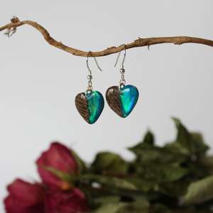 Best Artisans Handmade Artisan Wooden <b>Resin</b> Customized Stud Earrings | Eco-Conscious Women's Traditional Vintage Wedding Party - Product Image 1