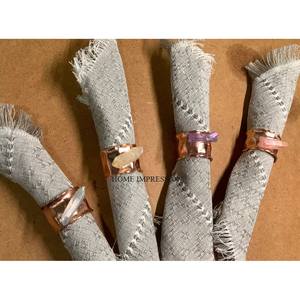 Anneau de serviette en métal plaqué argent élégant pour la mise en place de mariage, taille et forme personnalisables, fabricant et exportateur indien, prix bas - Product Image 5