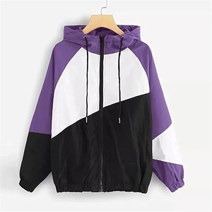 Wholesale Price Unisex Custom Windbreaker <b>Jacket</b> Good Quality Zipper <b>Pullover</b> Tops Wholesale Women's Cotton Knitted Tops - Product Image 2