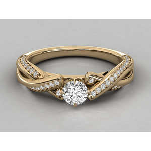 Anillo Brillante de Diamante Cultivado en Laboratorio de Oro de 10K - Product Image 5