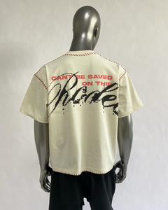 Custom Puff Impreso Logo Acid Wash Venta al por mayor Vintage 100% Algodón Hip Hop Blanco Oversized Loose fit Camiseta para hombres - Product Image 2