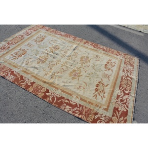 Turkish Vintage Rug, Large 5.2x7.9 ft (160x241 cm) Rug, <b>Brown</b> Persian <b>Wool</b> Rug - Product Image 2