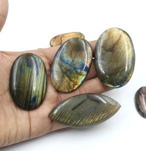 Prix de gros, cabochon de labradorite multicolore, feu arc-en-ciel naturel, qualité excellente, pierre précieuse lisse pour la fabrication de bijoux - Product Image 2