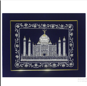 Luxury Handmade Zari Embroidery <b>Wall</b> Hanging Resin Fabric Jewel Decor Waterproof Indian Inspired Home Room Gift Ideas - Product Image 4