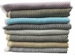 Manta teñida de hilo tejido de espiga pesada de algodón 100%, toalla súper transpirable personalizada más vendida, rayas sólidas de HI - Product Image 5