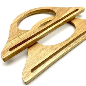 Nolvo World 24.5*11.5cm Wood Purse Handle DIY Replacement Wood <b>Bag</b> <b>Strap</b> Handle Shoulder Belt <b>for</b> Handbag - Product Image 1