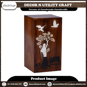 Custom Engraved Indian Rosewood Cremation <b>Urn</b> Honoring a Life with Unique Elegance home decor and home decoration - Product Image 5