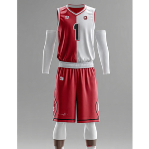 Maillot de basket-ball sans manches personnalisé, haut de maillot de football imprimé, 100% polyester, maillot de basket-ball en mesh - Product Image 1