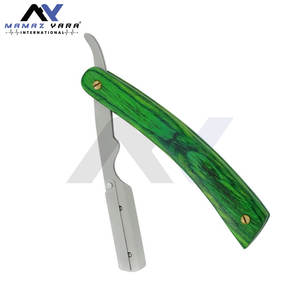 Navaja de Afeitar Manual de Alta Calidad, Navaja de Afeitar de un Solo Filo, Mango de Madera con Bloqueo Oscilante, Herramienta Profesional de Afeitado para Barberos - Product Image 6