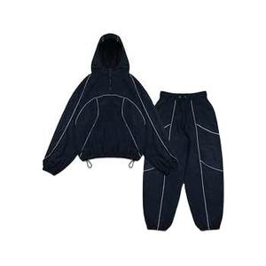 Conjunto deportivo de dos piezas para hombre, de nailon y poliéster, para invierno, con chaqueta cortavientos y pantalones de chándal. - Product Image 1