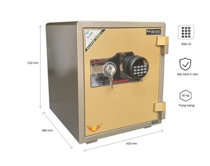 ตู้เซฟนิรภัย ENS-52E ระบบดิจิตอลและกุญแจ ทนทานสูง ป้องกันไฟและน้ำ สำหรับโรงแรม บ้าน และสำนักงาน - Product Image 1