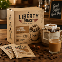 Coffrets cadeaux AT PACK de café filtre personnalisé avec sachets individuels et boîte cadeau imprimée pour torréfacteurs de café – Cadeaux de café haut de gamme