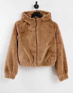 เสื้อโค้ทขนแกะขนฟูสำหรับผู้หญิงมีฮู้ดสองชั้นให้ความอบอุ่นเสื้อคลุมแนวสตรีทผ้าหนานุ่มทรงหลวมสำหรับผู้ชาย - Product Image 1