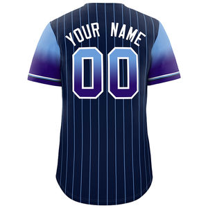 Maillot de baseball respirant sur mesure imprimé/brodé, grande taille, avec couleur et logo personnalisés - Product Image 3