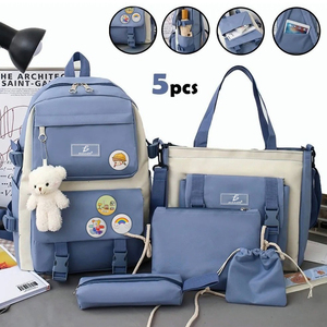 Kit 5 Borse da Viaggio Moderne con Tracolla Staccabile, Zaino Scolastico per Donne con Fodera in Poliestere Resistente - Product Image 4