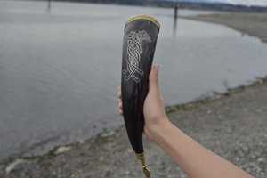 แก้วมักสไตล์ไวกิ้งแบบเรียบง่ายถังเบียร์ขัดเงารูปสัตว์สำหรับคราฟต์เบียร์ & คนรักงานฝีมือจากธรรมชาติ - Product Image 5