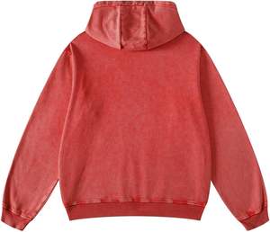 Acid เสื้อมีฮู้ดโอเวอร์ไซส์ของผู้ชาย, เสื้อผ้าแนวสตรีทเข้ารูปผ้าฝ้าย100% ปกมีฮู้ดสีล้วนสำหรับฤดูหนาว - Product Image 2