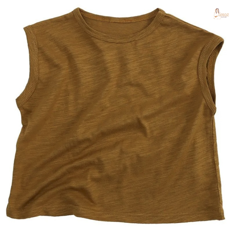 Summer Shirt Kids Cotton Knit O Neck T-shirts Baby Little Girls Plain Blank Kids Clothes