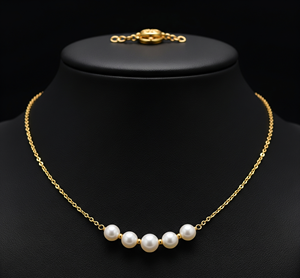 Usage quotidien 925 collier de perles de culture d'eau douce en argent bijoux délicats fabriqués à la main minimalistes de différentes tailles disponibles - Product Image 5