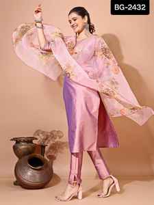 Lehenga choli georgette dupatta ออกแบบลำดับงานปักลายสำหรับชาวอินเดีย - Product Image 3