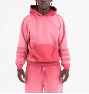 Sweat à capuche brodé zippé délavé à l'acide en éponge française personnalisé pour hommes imprimé d'automne Techniques de teinture unie Boxy Crop Zip ups - Product Image 1