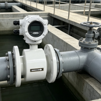 Débitmètre électromagnétique numérique 0,5 % F.s DN10~50 à bride pour la mesure de l'eau liquide et des eaux usées