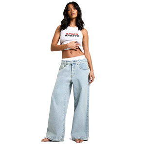 กางเกงยีนส์เอวสูงแฟชั่นลำลองสำหรับผู้หญิงยุโรปอเมริกันใหม่กางเกงยีนส์ขากว้างสไตล์เซ็กซี่ประดับหมุดสำหรับฤดูร้อนขายส่ง - Product Image 4