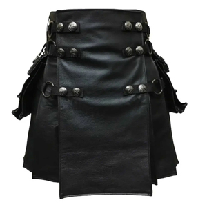 Kilts en cuir pour hommes à faible quantité minimale de commande-Vente directe d'usine de service OEM sur mesure de haute qualité - Product Image 3