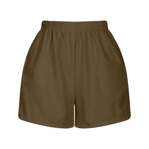 Pantalones cortos de verano con dobladillo de cintura alta para mujer, culottes ligeros transpirables con decoración de botones, ajuste holgado para mujer - Product Image 1