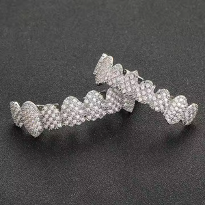Parrillas de diamantes de moissanita de plata 925 de alta calidad personalizadas, accesorio de moda para hombres, regalo de joyería de dientes de Hip Hop para hombres - Product Image 1