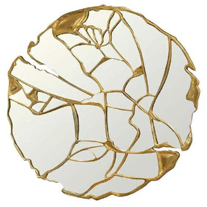 Espejo Decorativo de Pared de Metal con Forma Floral Moderna Hecho a Mano, Fácil de Colgar para Decoración del Hogar, Dormitorio, Baño, Diseño Antiguo - Product Image 1