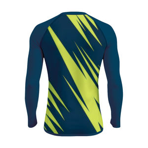 Rashguard unisexe à manches longues avec panneaux en maille respirante, séchage rapide, coton et polyester - Product Image 2