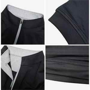 Wholesale <b>Black</b> Blank Golf Pullover Polyester Spandex Stand Neck Crewneck Sweatshirt Unisex Quarter Zip Pullover - Product Image 3