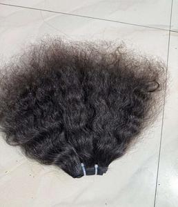 Mechones rizados de encaje de cabello humano virgen Natural Remy HD 100%, máquina de doble trama, cabello crudo indio, cabello suave y grueso sin procesar - Product Image 3