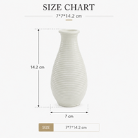 Gerippte Glasvase Kleine Dekorative Blumenvase für Hochzeits-Tischdekoration Wohnungsdekoration Individuelle Farbe Geschenkverpackung