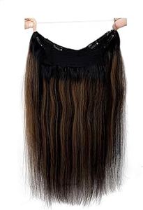 Extensions de cheveux humains brésiliens à clips, à tirage unique |   Cheveux Remy Naturels |   Machine à double trame |   Texture douce et soyeuse - Product Image 4