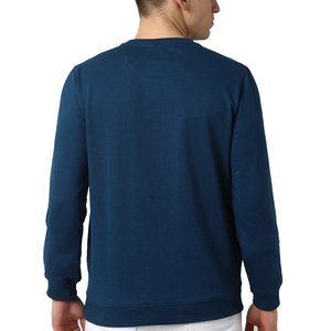 2022 hommes de haute qualité 100% coton pull sweat Logo personnalisé impression solide Streetwear col rond polaire tissu pour l'hiver - Product Image 6