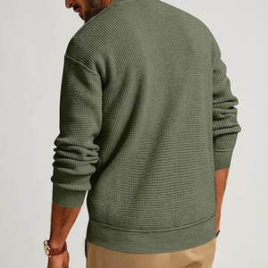 Sweatshirts gaufrés pour hommes à la mode 100% coton Street Wear pour l'hiver motif solide - Product Image 2