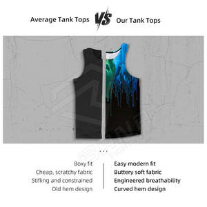 Camiseta sin mangas transpirable de secado rápido para hombre, ropa informal de entrenamiento y fitness de talla grande, buena venta, fabricación OEM - Product Image 3