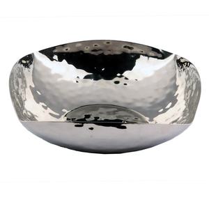 Bol de service décoratif en métal martelé en acier inoxydable le plus vendu Bol de service en chocolats de couleur argent de qualité supérieure - Product Image 4