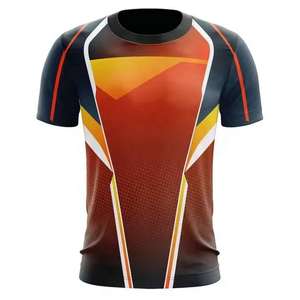 เสื้อยืดโพลีเอสเตอร์100% ซับลิเมชันออกแบบได้ตามต้องการสำหรับทุกเพศเสื้อกีฬาหลากสีแขนสั้นระบายอากาศได้ดีแห้งเร็วน้ำหนักเบา - Product Image 1