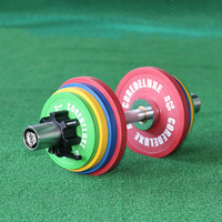 Barre de musculation courte COREDELUXE pour haltères de salle de sport, barre d'haltères, haltères chargables