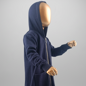 Sudadera con Capucha Unisex para Niños, Tejida, Ecológica, Modest, con Cremallera Completa, Transpirable, de Tela de Felpa Larga, Poliéster/Algodón, Corte Regular - Product Image 1