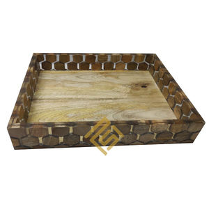 Bandeja de servicio de madera de alta calidad con diseño de cuerda Regalo de vacaciones de Navidad estándar superior para decoración del hogar Arte Último diseño - Product Image 3