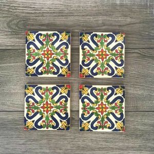 Posavasos de Té Cuadrados de 4x4 con Diseño Clásico, Hechos a Mano, de MDF con Esmalte Impreso, Personalizados, Ecológicos, Modernos y de Lujo - Product Image 5